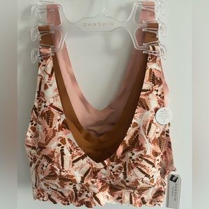 Danskin 3pc Deep“V”LaserCut Tech Sealed Bra Set Removable Pads Adjustable Straps